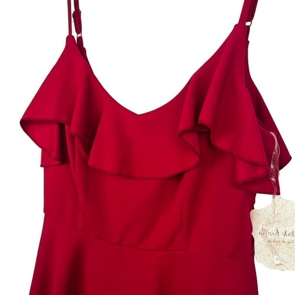 NWT Altar'd StateRed Ruffle Detail Strappy Fit & Flare Skater Dress Size Medium - Picture 2 of 6